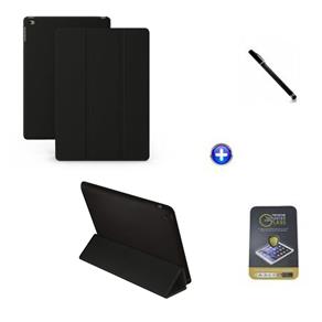 Kit Capa Smart Case IPAD Mini 4 + Peli­cula de Vidro + Caneta Touch (Preto)
