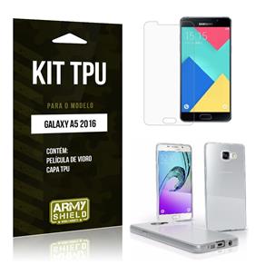 Kit Capa TPU Samsung A5 2016 Capa Tpu + Película de Vidro -ArmyShield