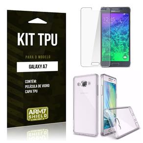 Kit Capa TPU Samsung A7 2015 Capa Tpu + Película de Vidro -ArmyShield