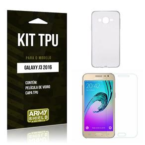 Kit Capa TPU Samsung J3 2016 Capa Tpu + Película de Vidro -ArmyShield