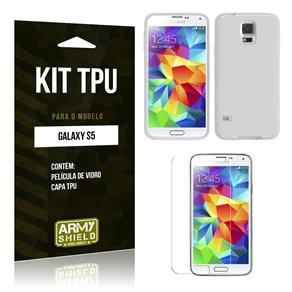 Kit Capa TPU Samsung S5 Capa Tpu + Película de Vidro -ArmyShield