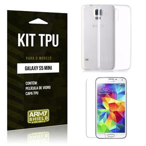 Kit Capa TPU Samsung S5 Mini Capa Tpu + Película de Vidro -ArmyShield