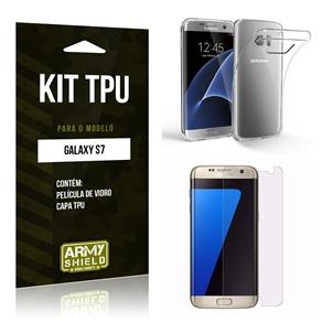 Kit Capa TPU Samsung S7 Capa Tpu + Película de Vidro -ArmyShield