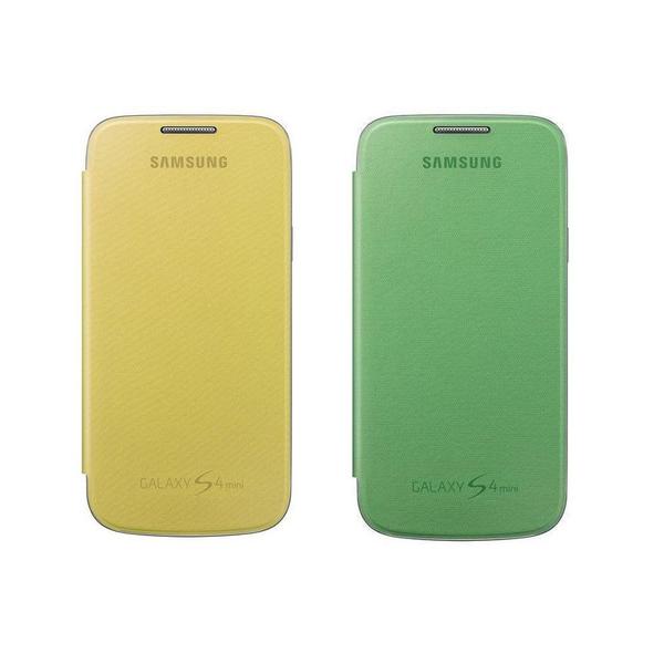 Kit 2 Capas Flip Cover Samsung Galaxy S4 Mini Verde Amarelo