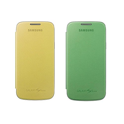 Kit 2 Capas Flip Cover Samsung Galaxy S4 Mini Verde e Amarela
