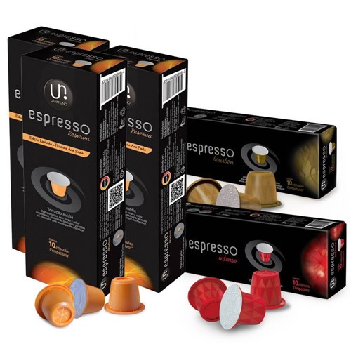 Kit Cápsulas de Café Compatíveis com Nespresso® Utam Uno - 50 Un.