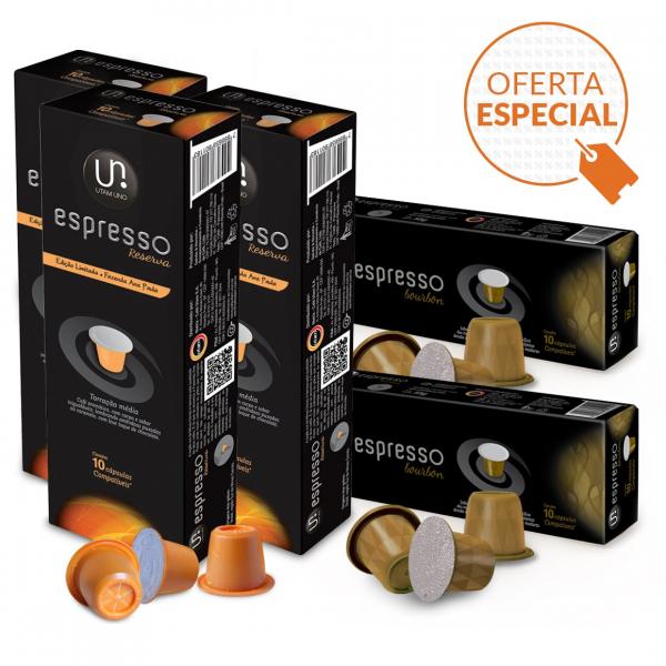 Kit Cápsulas de Café Utam Uno II - Compatíveis com Nespresso - 50 Un.