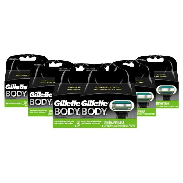 Kit Carga Gillette Body com 12 Unidades