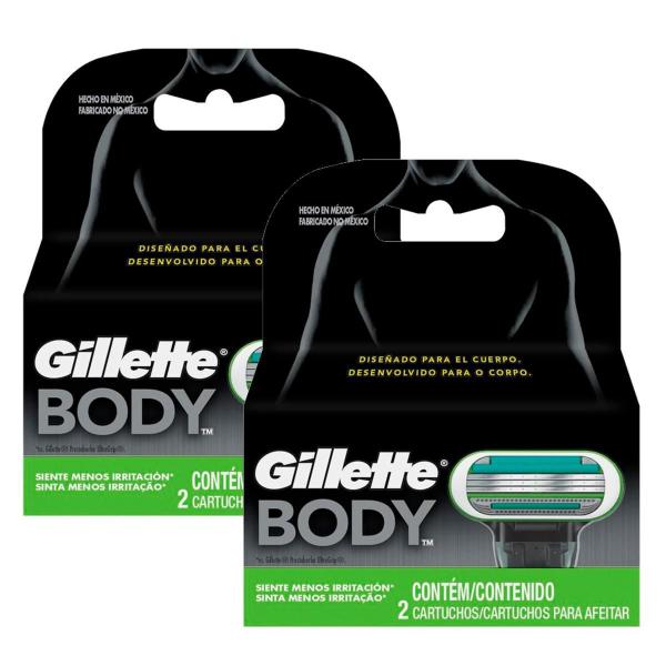 Kit Carga Gillette Body com 4 Unidades