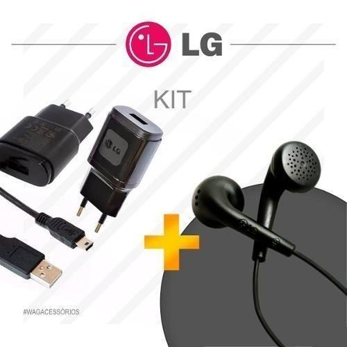 Kit Carregador Lg Fone de Ouvido para Celular Lg