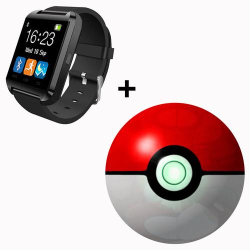 Kit Carregador Portátil Pokebola + Smartwatch Relógio