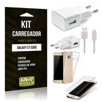 Kit Carregador Samsung S7 Edge Película de Vidro + Capa Tpu + Carregador -Armyshield
