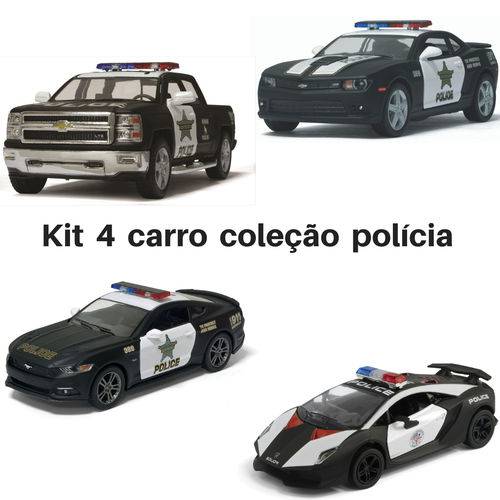 Tudo sobre 'Kit 2 Carrinho de Coleção Viatura Policial / Policia Mustang e Silverado Oferta'