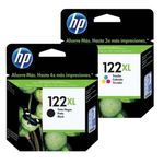 Kit Cartucho de Tinta Hp 122 Xl Preto + Cartucho de Tinta Hp 122 Xl Colorido