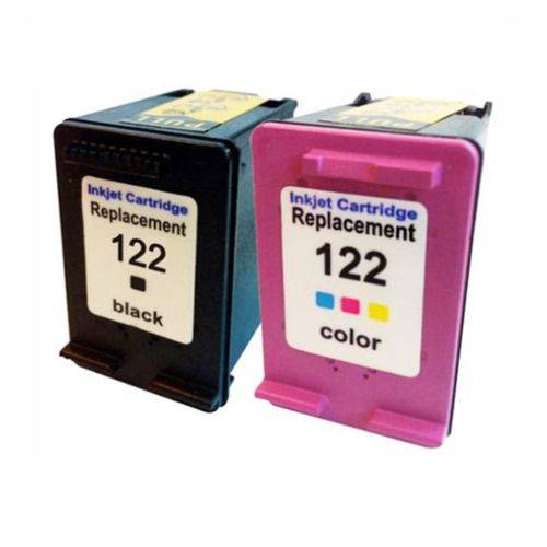 Kit Cartucho de Tinta Hp 122xl Compatível Preto + Colorido