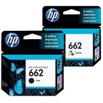 Kit Cartucho de Tinta Ink Advantage Hp Suprimentos Cz103ab Hp 662 Preto 2,0 Ml e Cartucho de Tinta