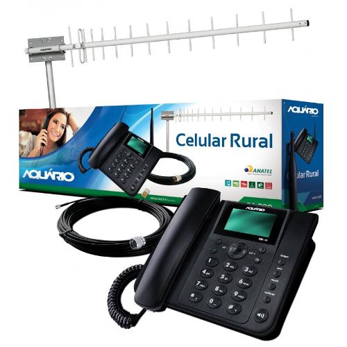 Kit Celular Rural Aquario Ca 801 Antena 17dbi
