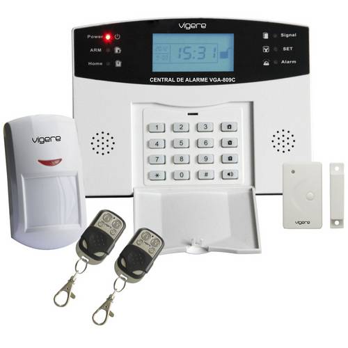 Kit Central de Alarme Sem Fios Vgc-300, com Discadora, Mensagem de Voz e Fácil Instalação - Vigere