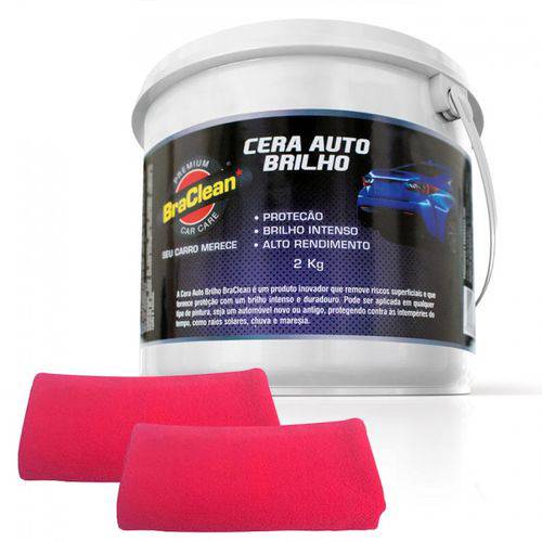 Kit Cera de Carnaúba Cristalizadora Auto 2kg - Braclean