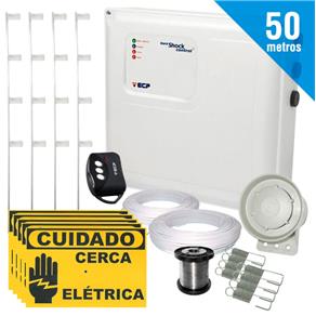 Kit Cerca Eletrica Shock Control ECP para 50 Metros de Muro + (Sem Bateria) - KCE50