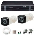 Kit CFTV 02 Câmeras Infra HD 720p JL Protec 30Mts + DVR Intelbras Multi HD + Acessórios