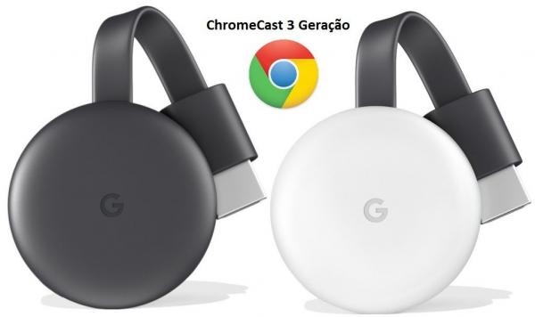 Kit 2 Chromecast - Versão 3 - Original HDMI 1080p - Google