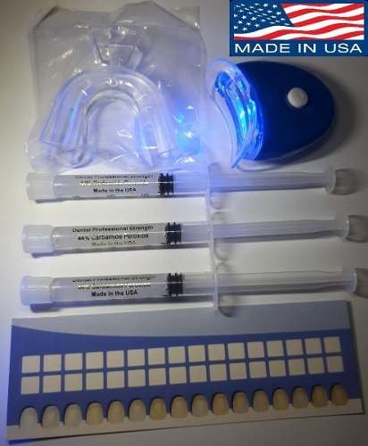 Kit Clareamento Dental Whiteness Gel 44% Clareador C/3 +Luz