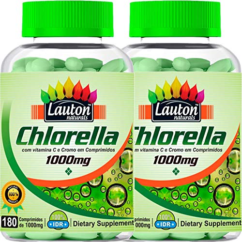 Kit 2 Clorella 1000 Mg 180 Comprimidos Lauton Nutrition