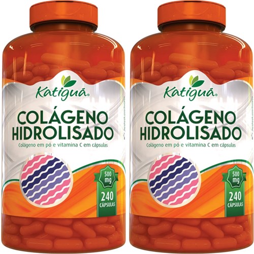 Kit 2 Colágeno Hidrolisado com Vitamina C 240 Cápsulas Katigua