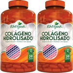 Kit 2 Colágeno Hidrolisado Com Vitamina C 240 Cápsulas Katigua