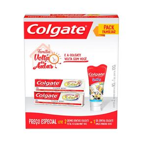 Kit Colgate Total 12 Clean Mint 90gr 2 Unidades + Gel Dental Smiles
