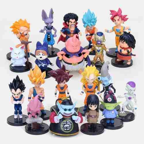 Kit com 20 Personagens Dragon Ball Bonecos Miniaturas Goku