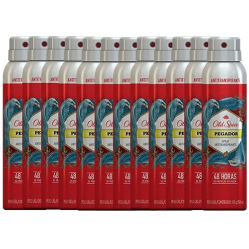 Kit com 12 Desodorantes Old Spice Pegador 150 Ml