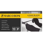 Kit Com 10 Luvas Black Profissional P Latex Marco Boni