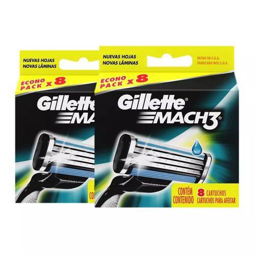 Tudo sobre 'Kit com 16 Cargas Gillette Mach3 Regular'