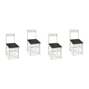 Kit com 4 Cadeiras Fritz Móveis - Branco