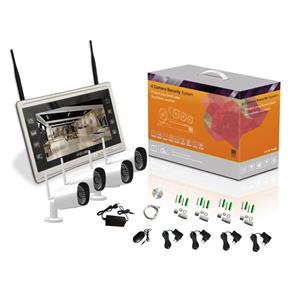 Kit com 4 Câmeras de CFTV IP Wireless Full HD 2 MP BULLET