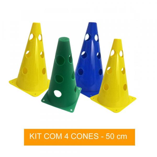 Kit com 4 Cones Perfurados para Circuito - 50 Cm - TRK