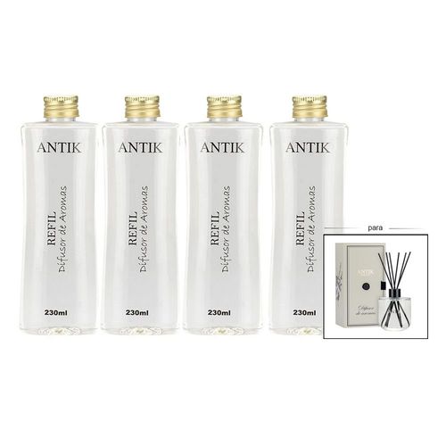 Kit com 4 Refis Difusor Aromas Mangue Vert 230ml - Antik