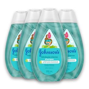 Kit com 4 Shampoos JOHNSON`S Baby Hidratação Intensa 200ml