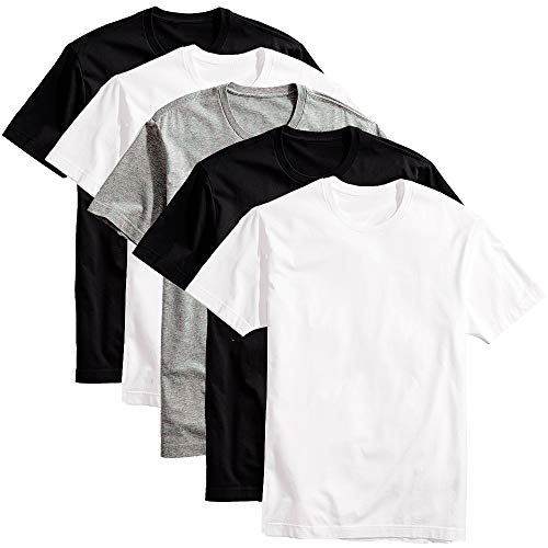Kit com 5 Camisetas Básicas Masculina Algodão T-Shirt Tee, Colors, G