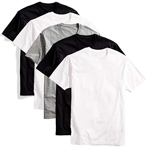 Kit com 5 Camisetas Básicas Masculina T-shirt Algodão Colors Tee (G)