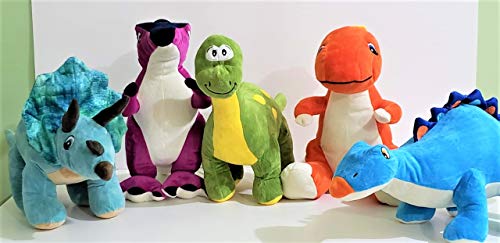 Kit com 5 Dinossauros de Pelúcia