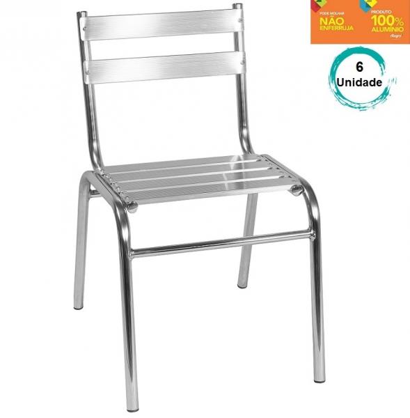 Kit com 6 Cadeiras 106 em Alumínio para Jardim - Alegro Móveis