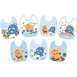 Tudo sobre 'Kit com 7 Babadores Semaninha Backyardigans Masculino Colibri Azul'