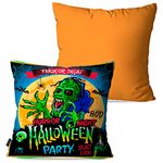 Kit com 2 Almofadas Decorativas Laranja Halloween