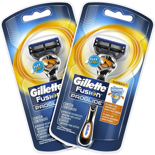Kit com 2 Aparelhos de Barbear Gillette Fusion Proglide com Tecnologia Flexball