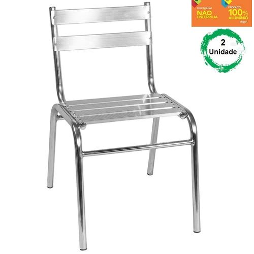 Kit com 2 Cadeiras 106 em Alumínio para Jardim - Alegro Móveis