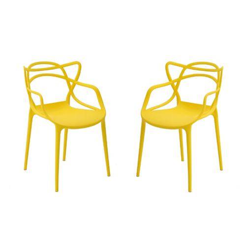 Kit com 2 Cadeiras Allegra Aviv Amarelo - Fratini