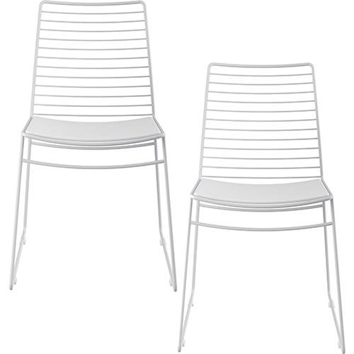 Tamanhos, Medidas e Dimensões do produto Kit com 2 Cadeiras Nicole Branco - Carraro